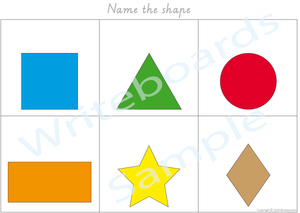 VIC/ NT & WA Busy Book Shapes Pack where your child has to add the names