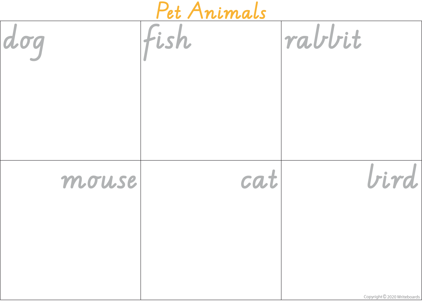 Teach your child about pets with our VIC Modern Cursive Font Interactive Busy Book
