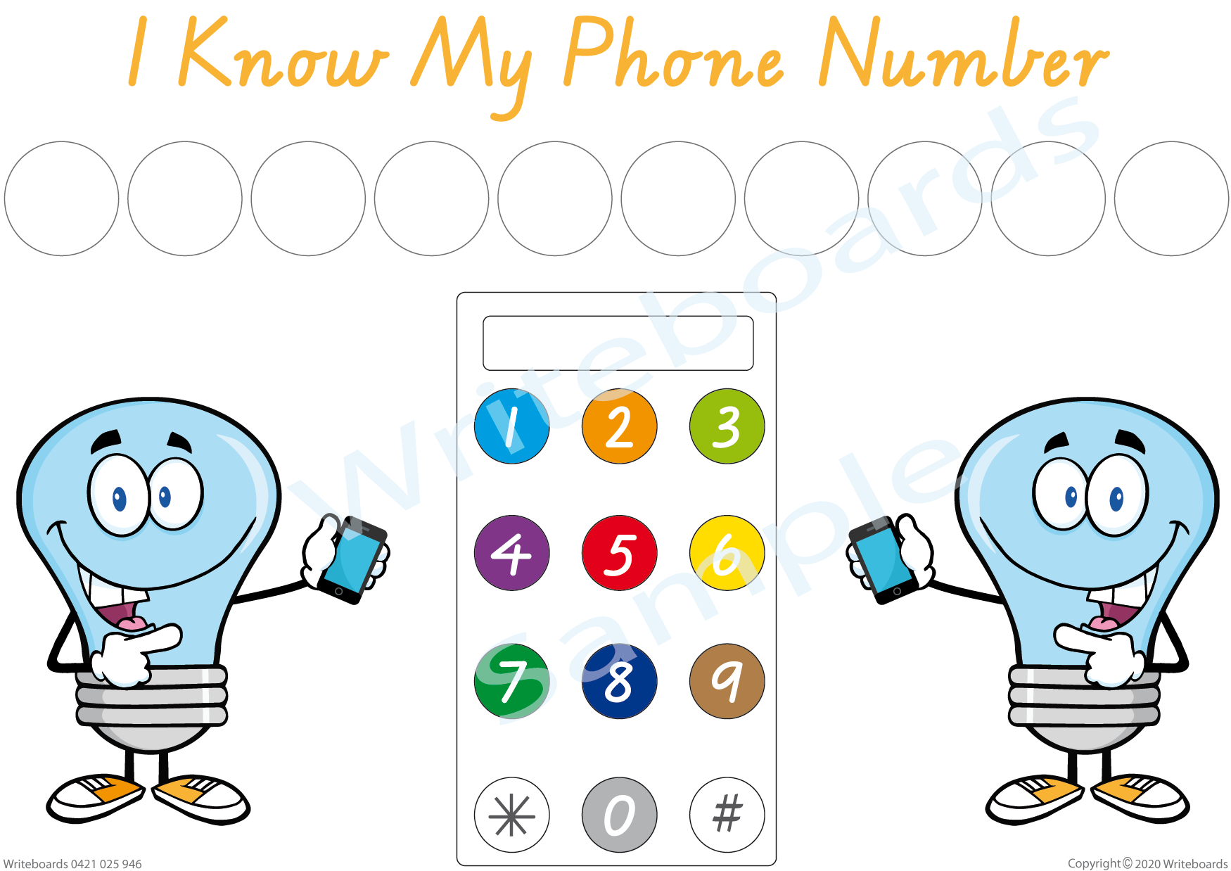 Teach your child their phone number with our interactive VIC Modern Cursive Font Busy Book