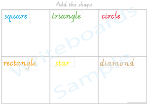 VIC/ NT & WA Busy Book Shapes Pack where your child has to add the images