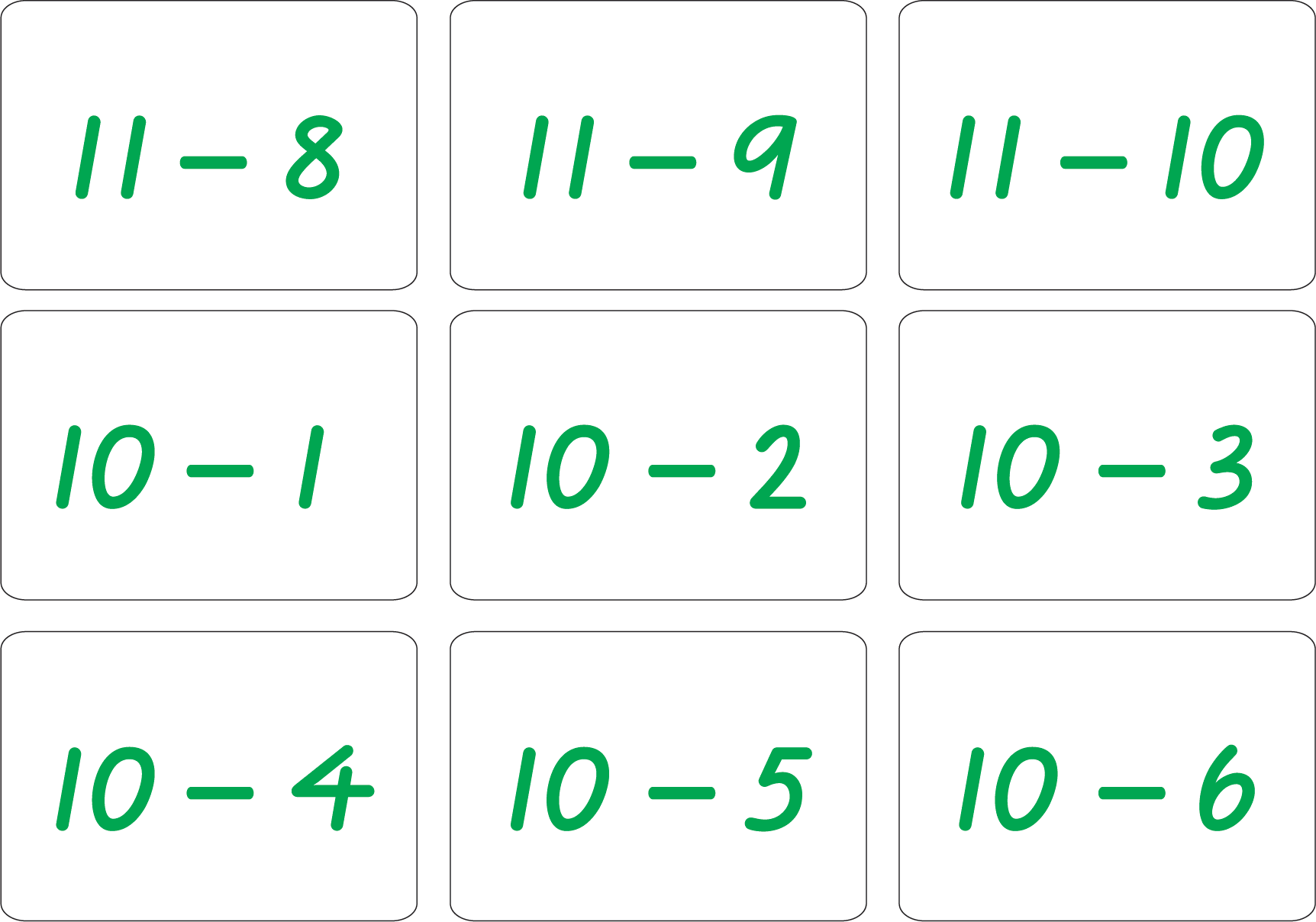 Maths Bingo Game - VIC, NT & WA Handwriting