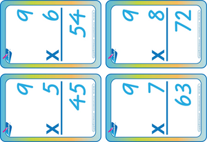 VIC Times Table Flashcards with and without the answers, VIC Multiplication Flashcards with and without answers
