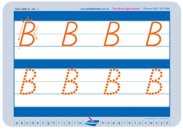 TAS Modern Cursive Early Stage One Worksheets - Writeboards