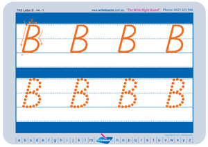 TAS Childcare uppercase alphabet tracing worksheets for school readiness, TAS resources for Childcare