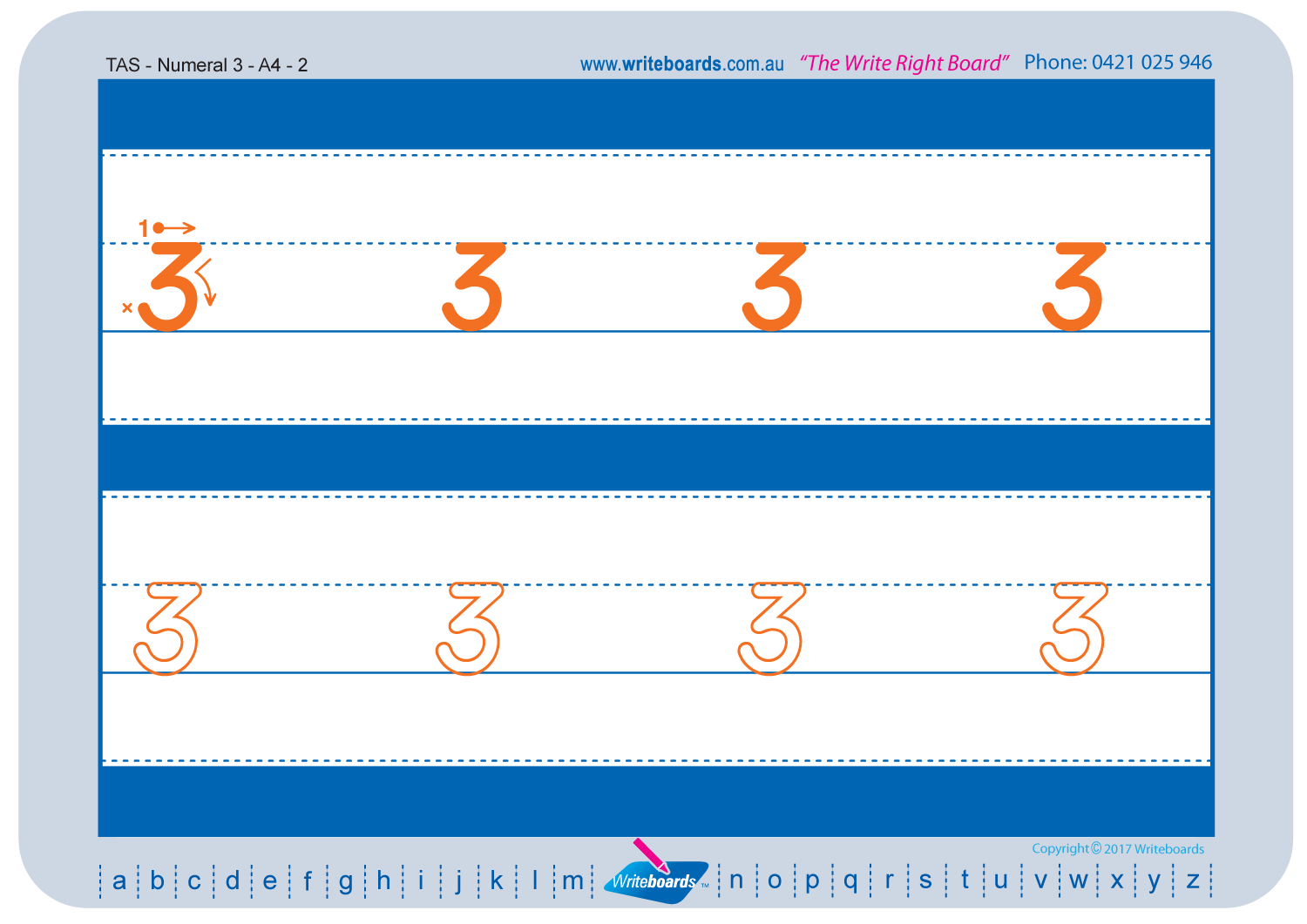 TAS Childcare number tracing worksheets for school readiness, TAS resources for Childcare