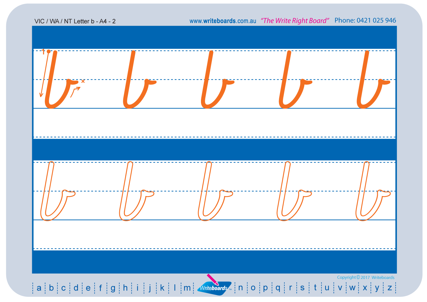 Free VIC Modern Cursive Font Alphabet Worksheets for Teachers, Download Free VIC, WA, and NT worksheets 