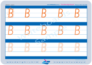 NSW Foundation Font uppercase alphabet handwriting worksheets, NSW and ACT alphabet tracing worksheets