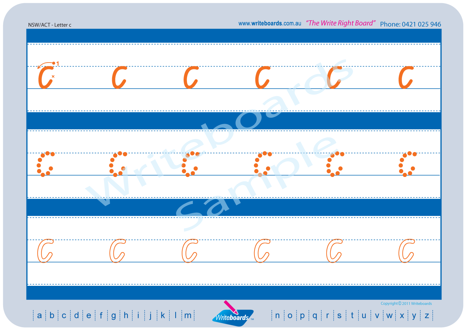 NSW Foundation Font alphabet handwriting worksheets, NSW and ACT alphabet tracing worksheets