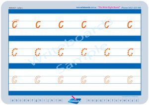 NSW Foundation Font Lowercase Alphabet Worksheets for Tutors and Occupational Therapists