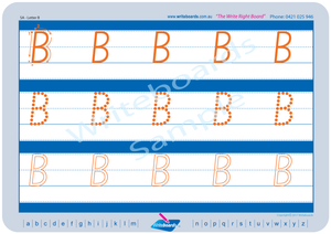 SA Modern Cursive Font Uppercase Alphabet Worksheets for Tutors and Occupational Therapists