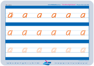 TAS Modern Cursive Font Early Stage One Lowercase Alphabet Tracing Worksheets for Teachers, TAS Teachers Resources