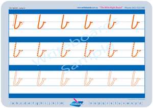 Free VIC Modern Cursive Font Worksheets and Resources for Occupational Therapists and Tutors