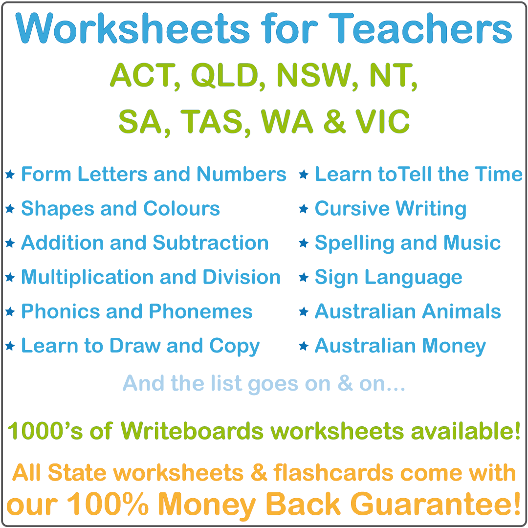 Teachers Australian Handwriting Worksheets, Teachers Literacy and Numeracy Resources, Teachers Classroom Resources, Australian Resources for Teachers