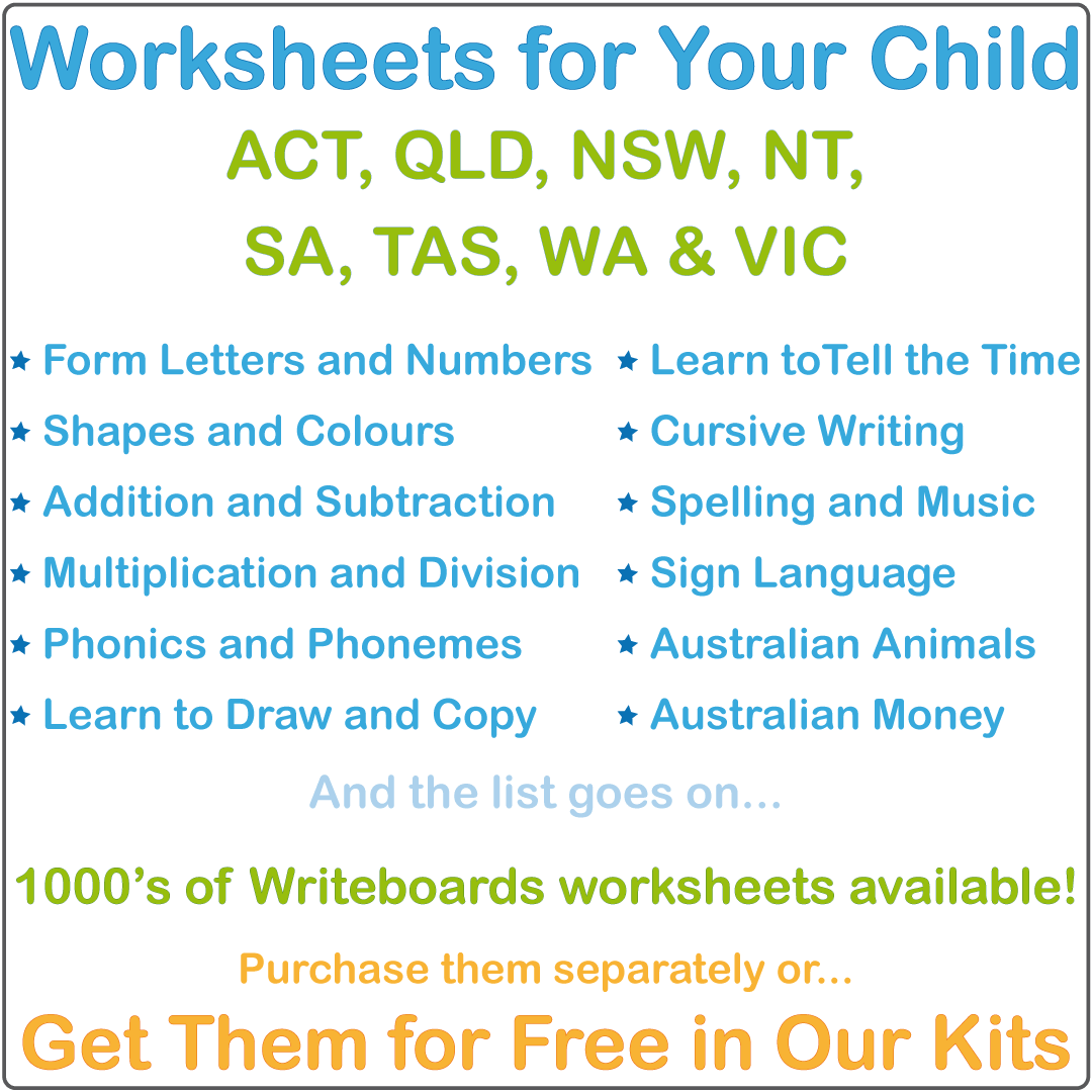 Special Needs Worksheets & Flashcards for Australian Children, Aussie Handwriting for Special Needs Kids