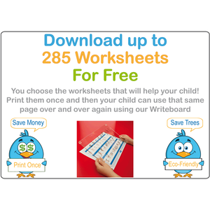 Special Needs Learning Kit comes with up to 285 Free Worksheets and Flashcards