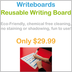 Childcare Writing Boards, Eco-friendly Chemical Free Writing Boards for Childcare and Preschools, Childcare Reusable Writing Boards