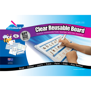 Free Handwriting Worksheets come with a reusable writing board and accessories, Our Writeboard Kit